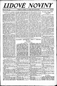 Lidov noviny z 28.2.1923, edice 1, strana 1