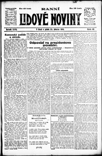 Lidov noviny z 28.3.1919, edice 1, strana 1