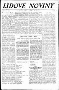 Lidov noviny z 28.3.1923, edice 1, strana 1