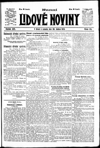 Lidov noviny z 28.4.1917, edice 1, strana 1