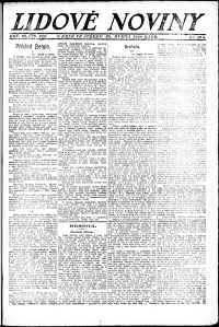 Lidov noviny z 28.4.1920, edice 1, strana 1