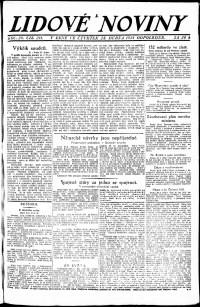 Lidov noviny z 28.4.1921, edice 3, strana 1
