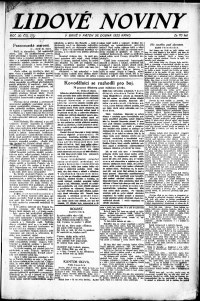 Lidov noviny z 28.4.1922, edice 1, strana 1