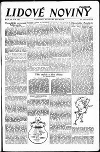 Lidov noviny z 28.4.1924, edice 1, strana 1