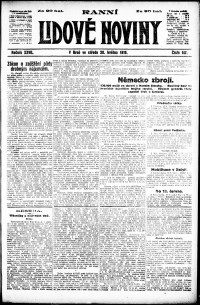 Lidov noviny z 28.5.1919, edice 1, strana 1