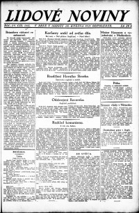Lidov noviny z 28.5.1921, edice 2, strana 1