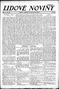 Lidov noviny z 28.5.1923, edice 1, strana 1