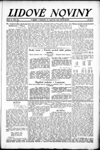Lidov noviny z 28.5.1923, edice 2, strana 1