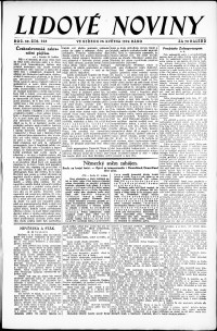 Lidov noviny z 28.5.1924, edice 1, strana 1