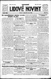 Lidov noviny z 28.6.1919, edice 2, strana 1