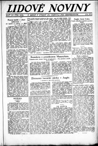 Lidov noviny z 28.6.1921, edice 1, strana 1