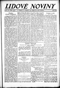 Lidov noviny z 28.6.1921, edice 2, strana 1