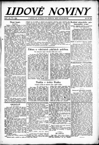Lidov noviny z 28.6.1922, edice 2, strana 1
