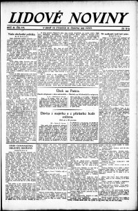 Lidov noviny z 28.6.1923, edice 1, strana 1