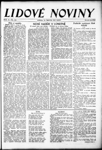 Lidov noviny z 28.6.1933, edice 1, strana 1