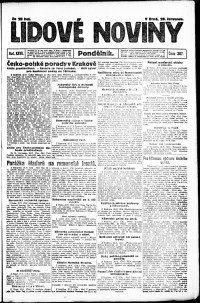 Lidov noviny z 28.7.1919, edice 1, strana 1