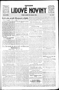 Lidov noviny z 28.7.1919, edice 2, strana 1