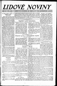 Lidov noviny z 28.7.1921, edice 2, strana 1