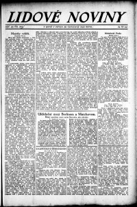 Lidov noviny z 28.7.1922, edice 1, strana 1