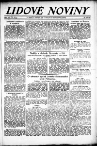 Lidov noviny z 28.7.1922, edice 2, strana 1