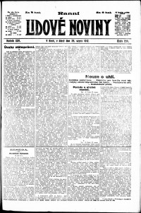 Lidov noviny z 28.8.1917, edice 1, strana 1