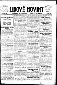 Lidov noviny z 28.8.1917, edice 3, strana 1