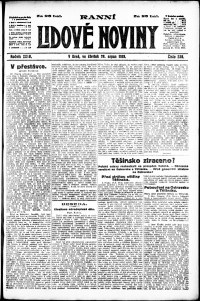 Lidov noviny z 28.8.1919, edice 1, strana 1