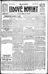 Lidov noviny z 28.9.1918, edice 1, strana 1