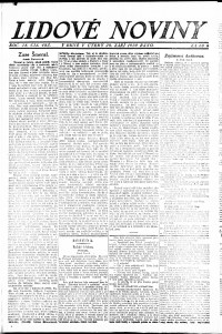 Lidov noviny z 28.9.1920, edice 1, strana 1