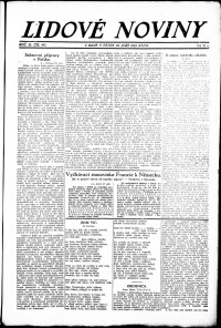 Lidov noviny z 28.9.1923, edice 2, strana 1