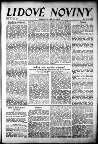 Lidov noviny z 28.9.1933, edice 1, strana 1