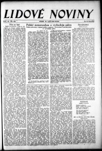 Lidov noviny z 28.9.1934, edice 1, strana 1