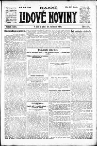 Lidov noviny z 28.11.1919, edice 1, strana 1