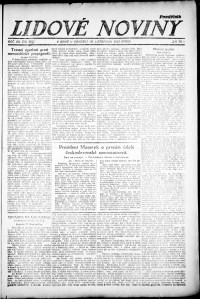 Lidov noviny z 28.11.1921, edice 1, strana 1