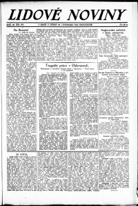 Lidov noviny z 28.11.1922, edice 2, strana 1