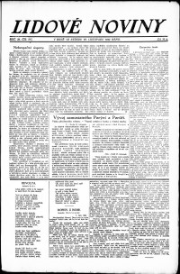 Lidov noviny z 28.11.1923, edice 1, strana 1