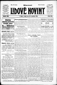 Lidov noviny z 28.12.1915, edice 1, strana 1