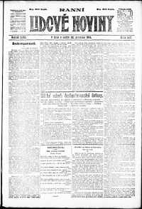 Lidov noviny z 28.12.1919, edice 1, strana 1