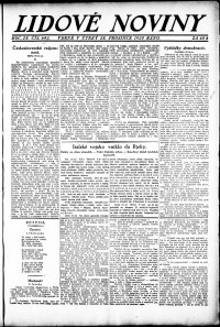 Lidov noviny z 28.12.1920, edice 1, strana 1