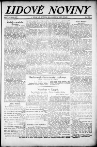 Lidov noviny z 28.12.1921, edice 1, strana 1