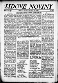 Lidov noviny z 28.12.1922, edice 1, strana 1
