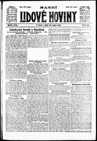 Lidov noviny z 29.1.1918, edice 1, strana 1