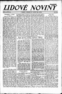 Lidov noviny z 29.1.1923, edice 2, strana 1