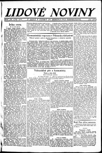 Lidov noviny z 29.3.1921, edice 2, strana 1