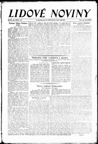 Lidov noviny z 29.3.1924, edice 1, strana 1