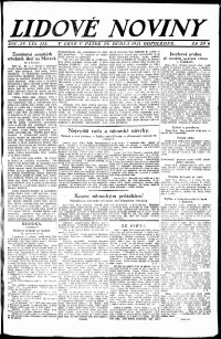 Lidov noviny z 29.4.1921, edice 3, strana 1