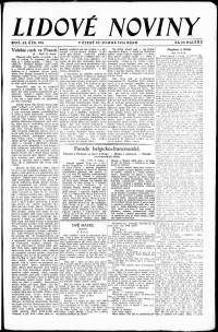 Lidov noviny z 29.4.1924, edice 1, strana 1