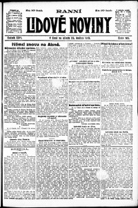 Lidov noviny z 29.5.1918, edice 1, strana 1