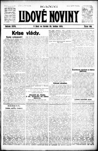 Lidov noviny z 29.5.1919, edice 1, strana 1