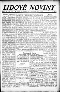 Lidov noviny z 29.5.1921, edice 1, strana 1